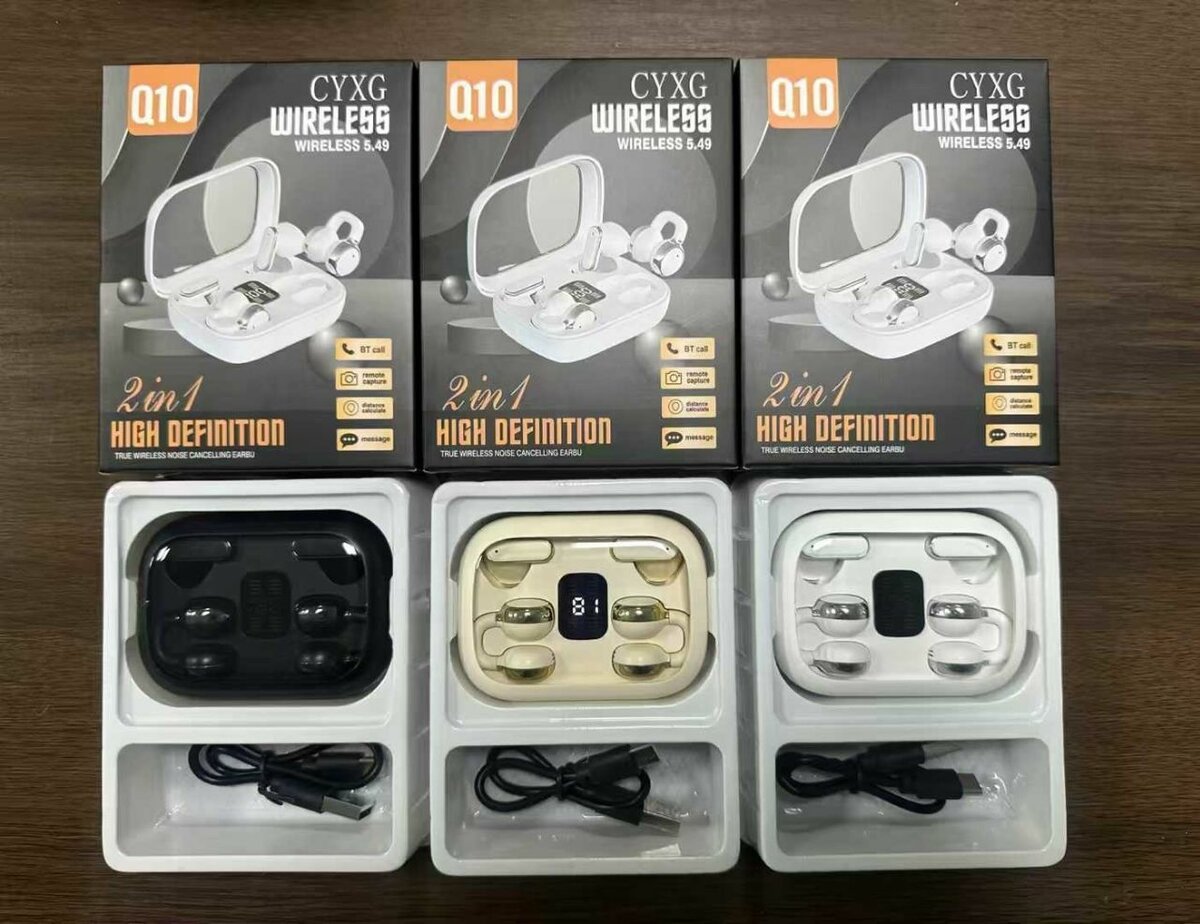 Écouteurs sans fil Q10 _2-en-1