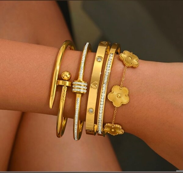 Gold bracelets