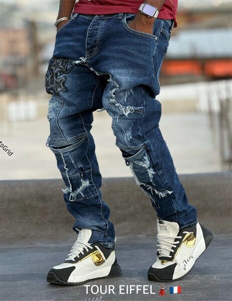 Jeans déchirés tendance