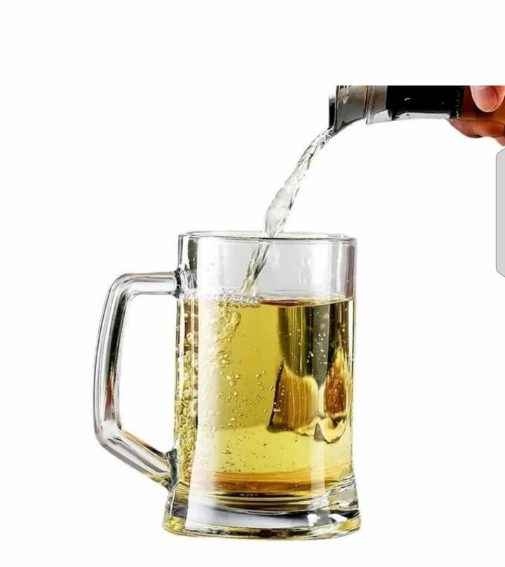 Chope en verre élégant