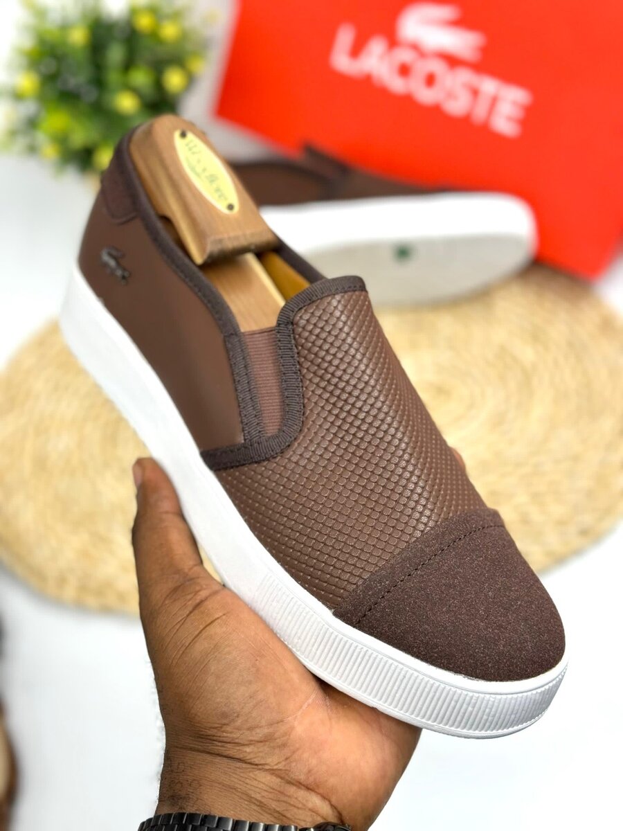 LACOSTE COFFEE AND WHITE