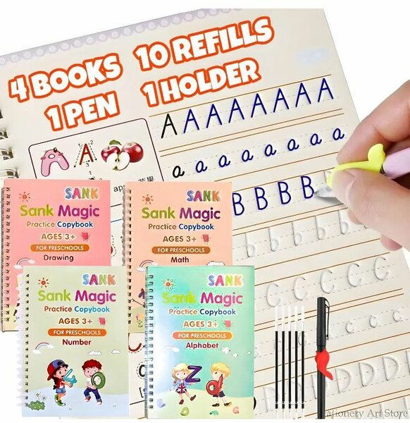 4pc Magic Book Set for Kids  Fun and Interactive Learning