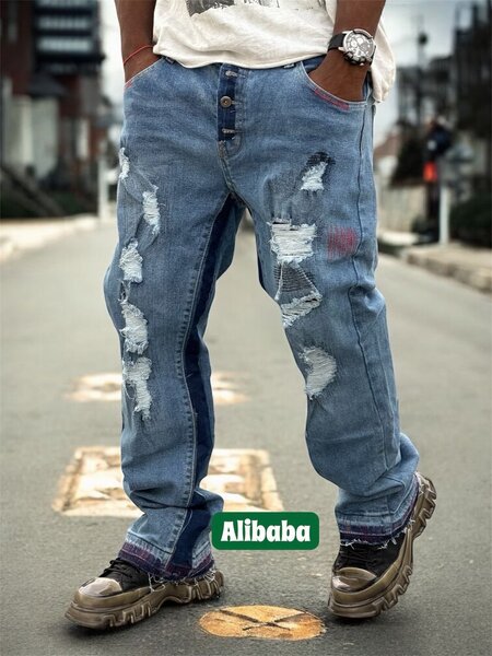 Jean décontracté déchiré homme