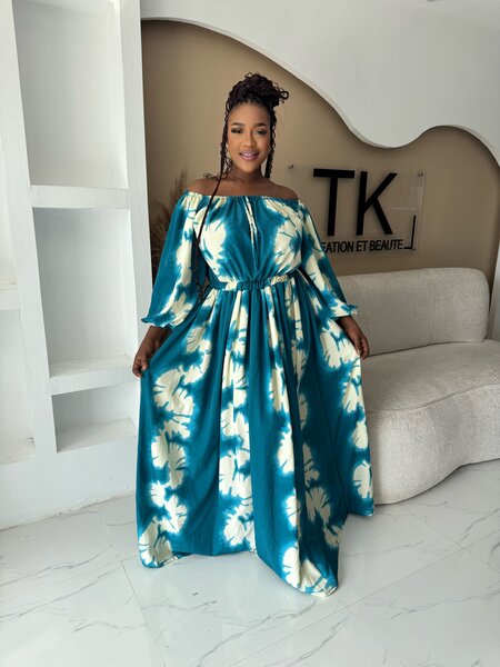 Robe Bohème Bleu Floral