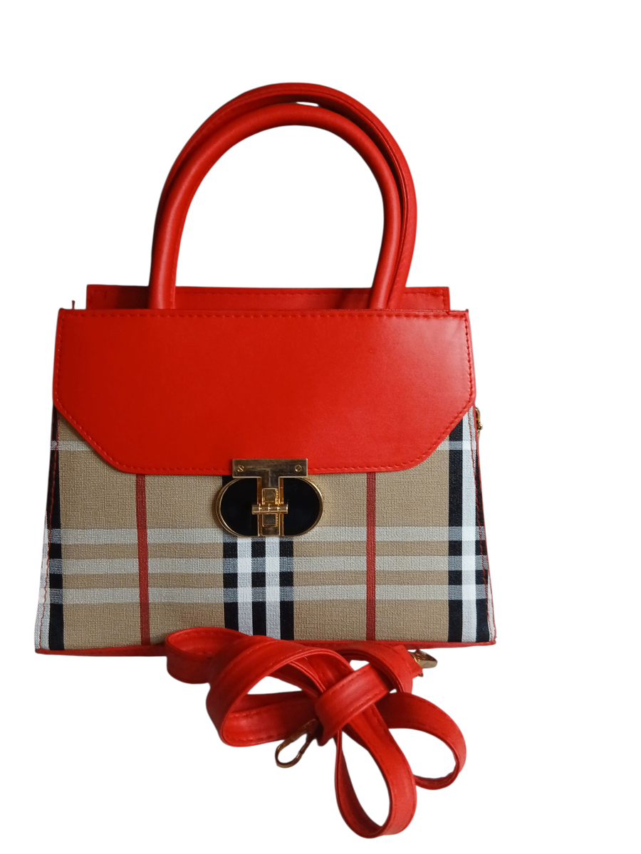 Sac à main élégant à carreaux