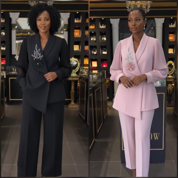 Ensemble pantalon et veste pour femme