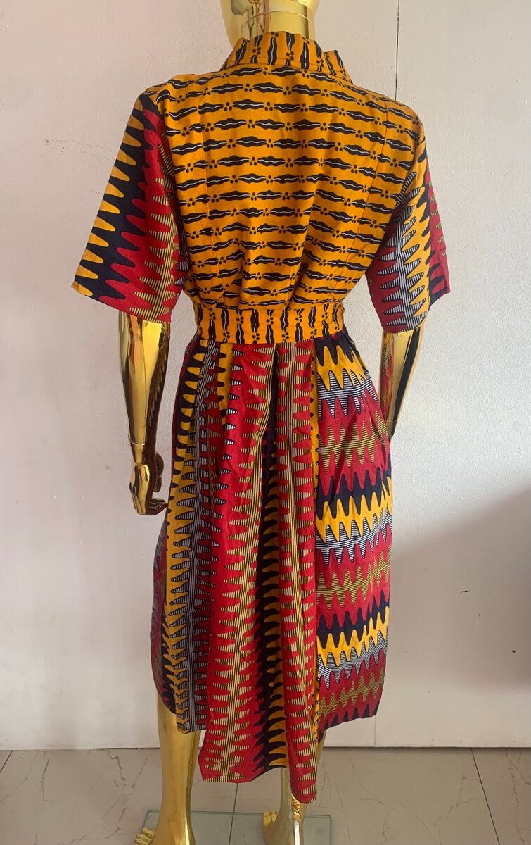 Robe midi colorée femme