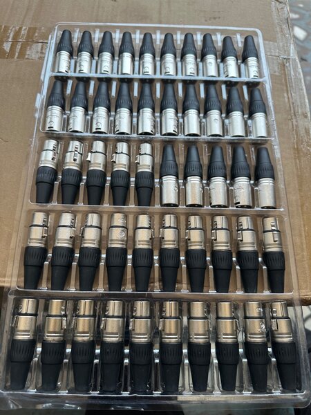 Male and Female XLR plugs