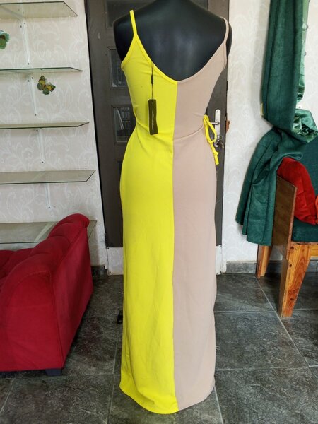 Robe longue bicolore élégante