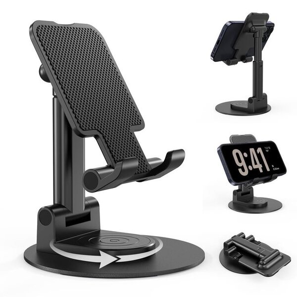 Support Téléphone Bureau Rotatif