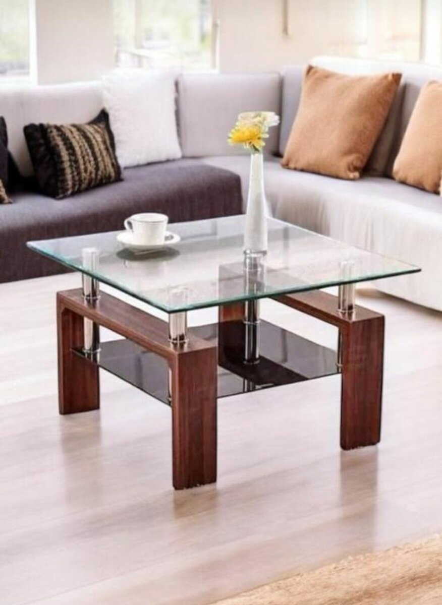 Petit table vitrée Centrale Basse transparent