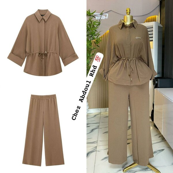 Ensemble Pantalon Blouse Élégant