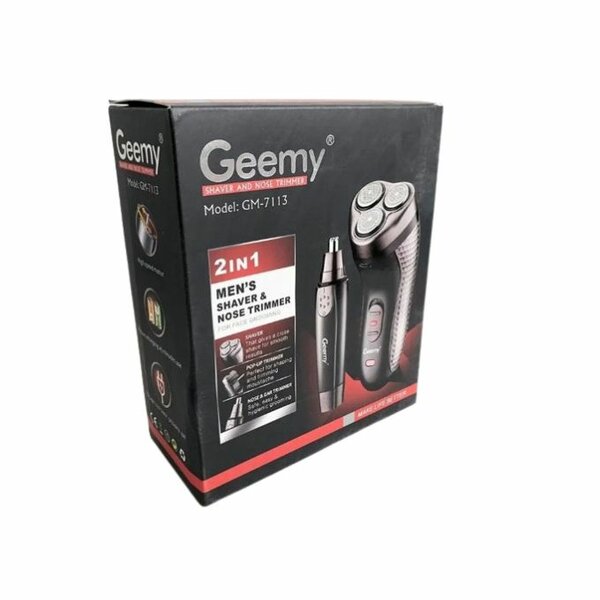 Geemy Rasoir Rechargeable A Barbe Et Nez 2 En 1