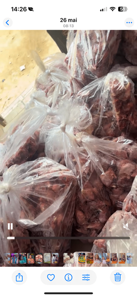 Viande fraîche emballée