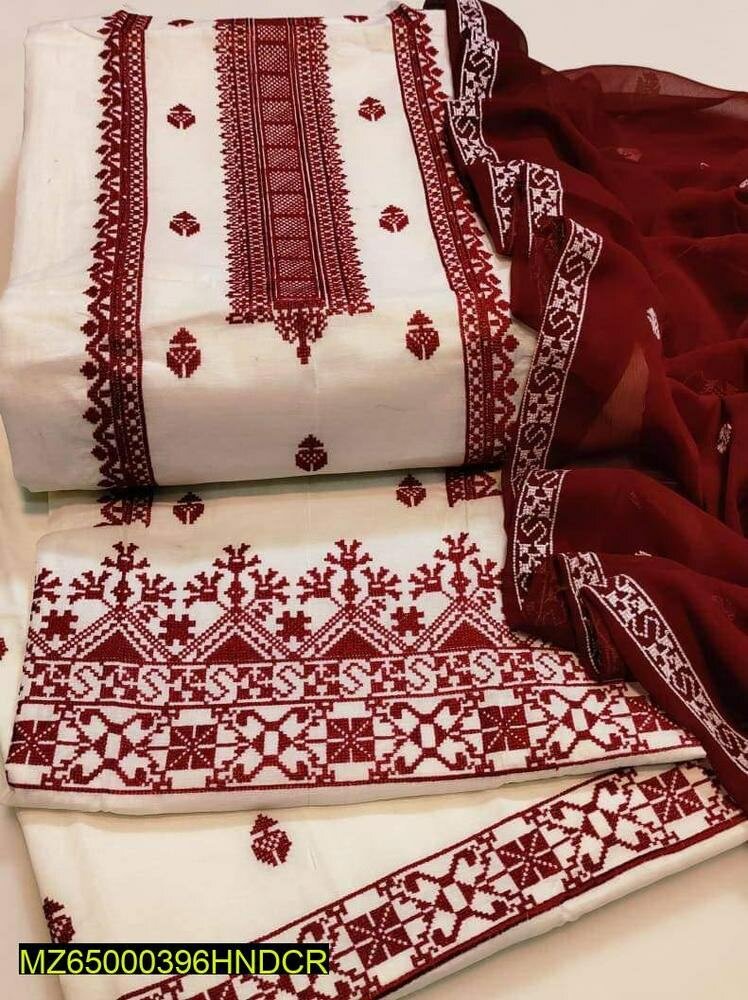 Fabric: Cotton Lawn   Shirt: Embroidered   Trouser: Emb