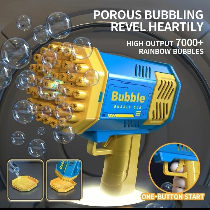 Pistolet à bulles LED enfants
