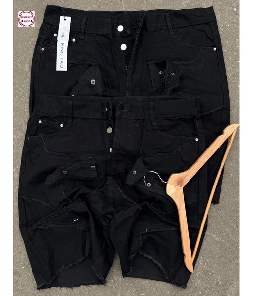 Shorts en jean noir pour hommes