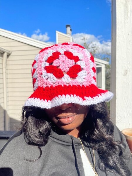 Granny square hat