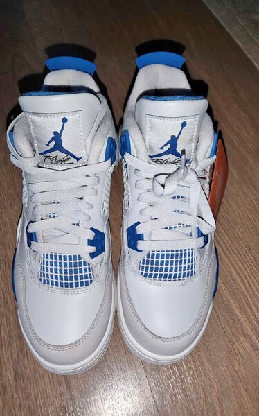 Nike Air Jordan 4 Retro blanc bleu