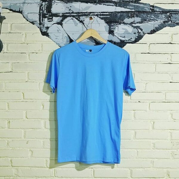 T-shirts couleur unique bleu