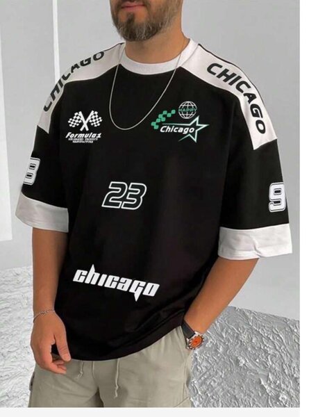 T-shirt Racing Chicago Homme