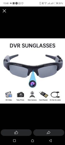 Lunettes de soleil caméra HD