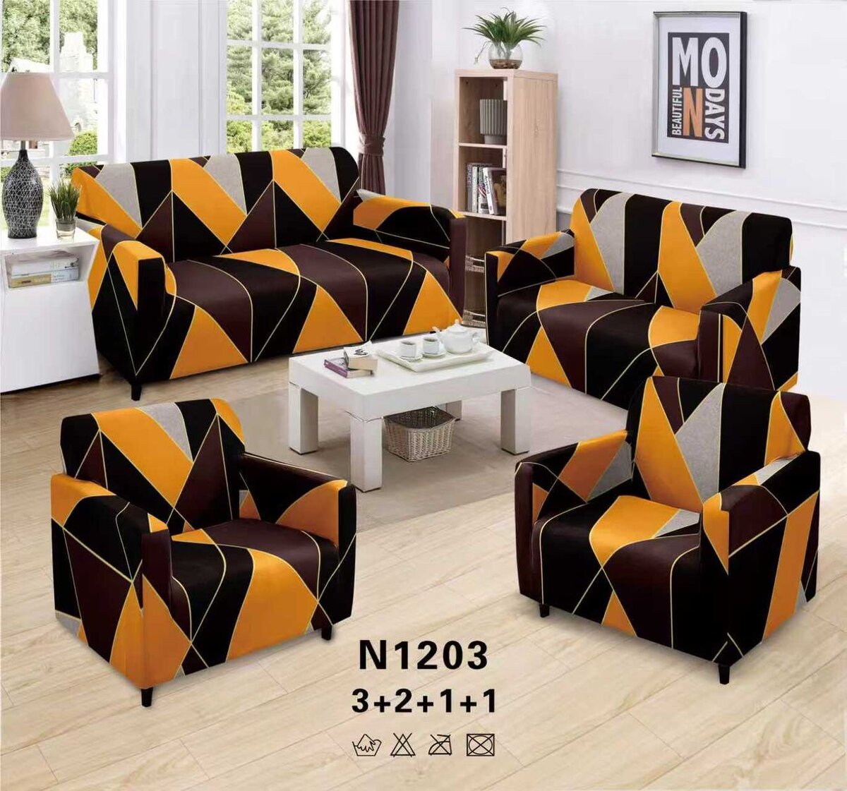 Housse de canapé élastique moderne