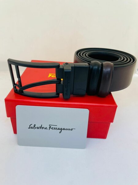 Ceinture en cuir Salvatore noir