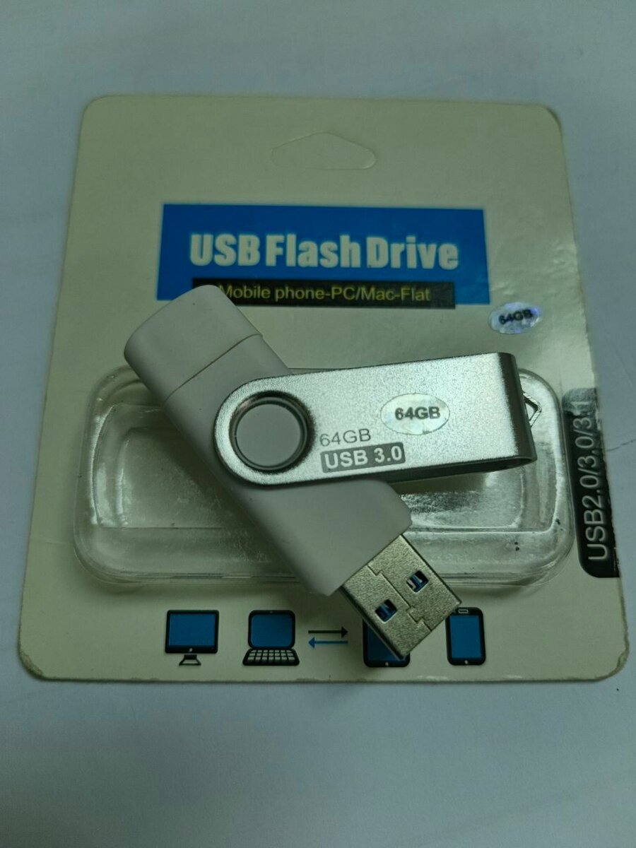 64 GB -Clé USB 3.0 Modèle 2en1
