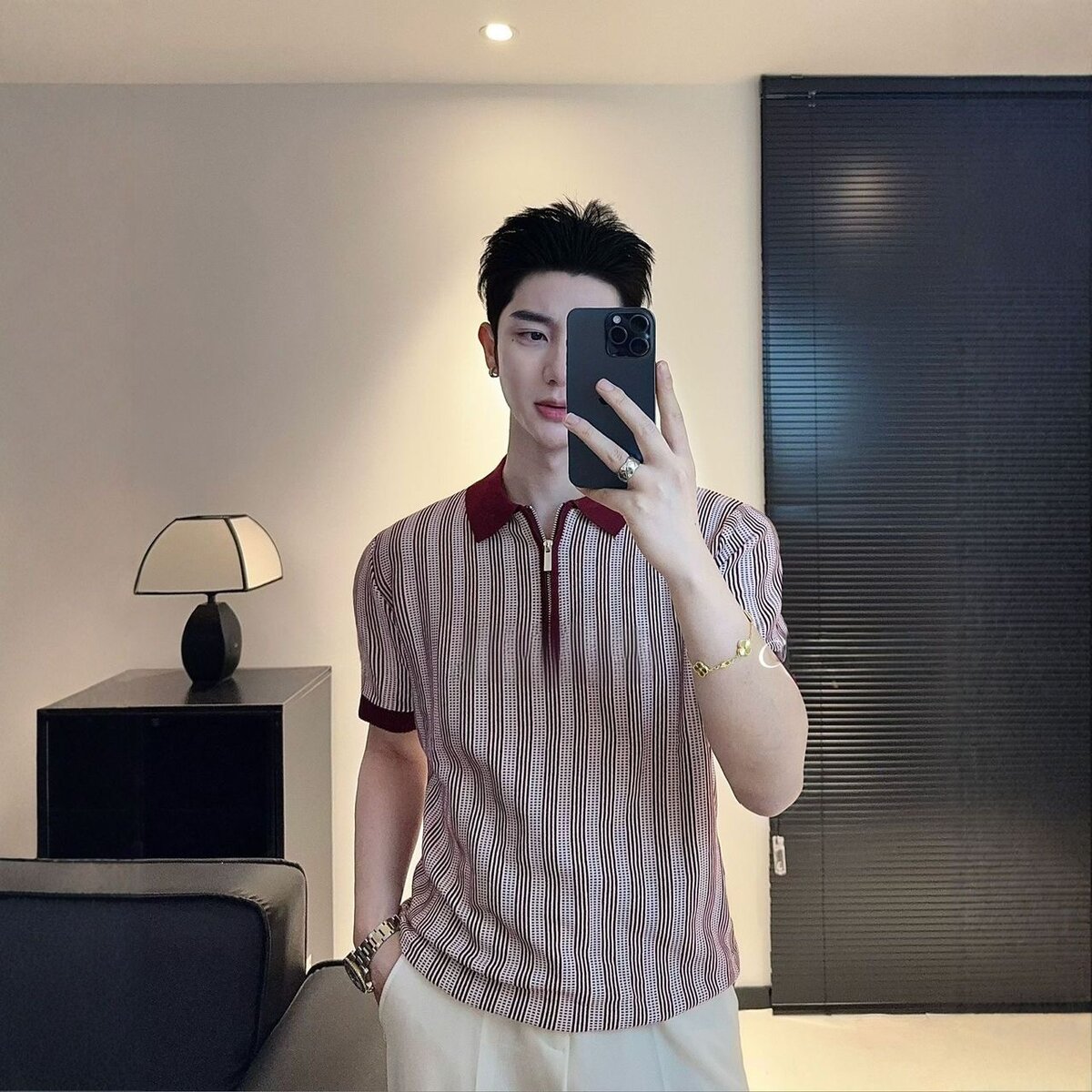 Polo à Rayures pour Hommes