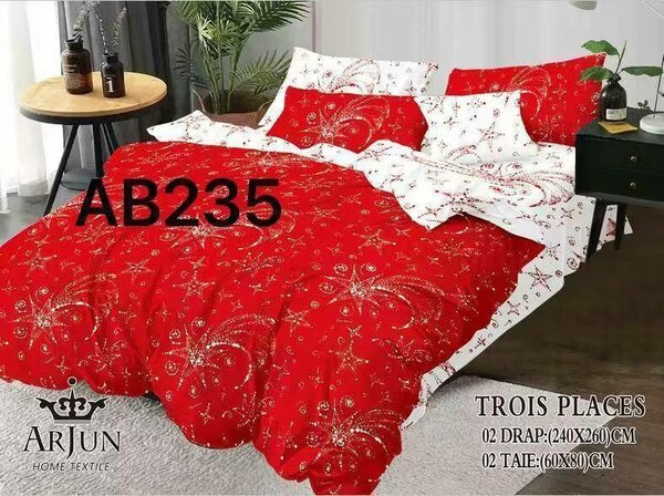 Parure de Lit Rouge Floral