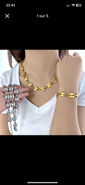 Colliers tendance en acier inoxydable