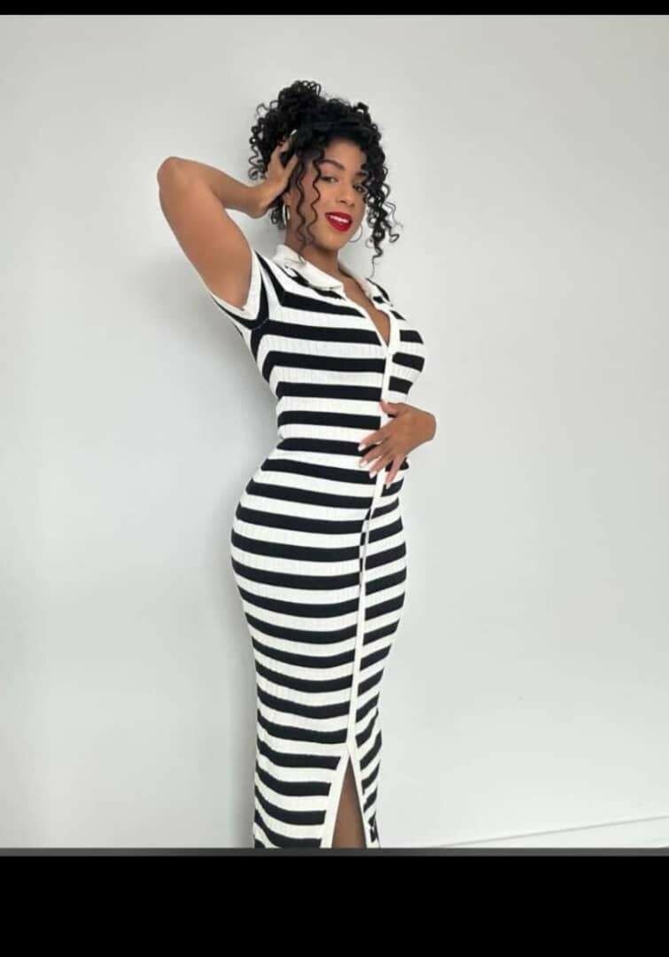 Robe Longue À Motif Élégant