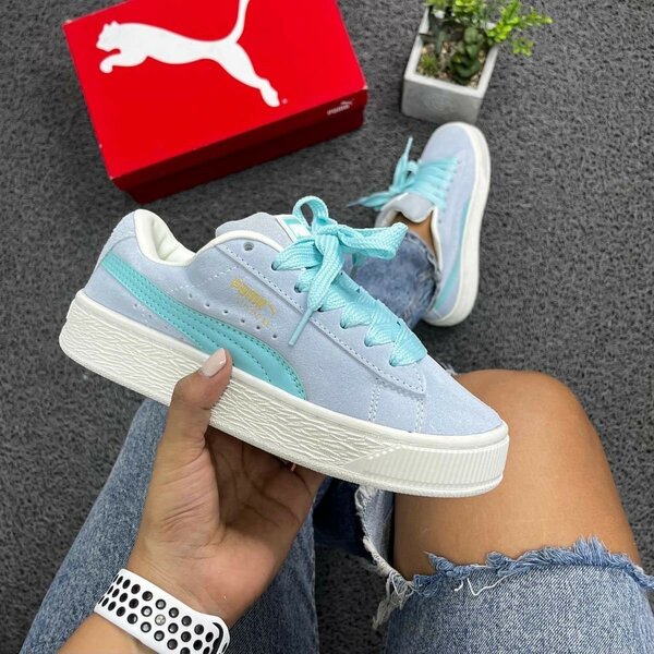 Baskets Puma Suède Bleu Pastel