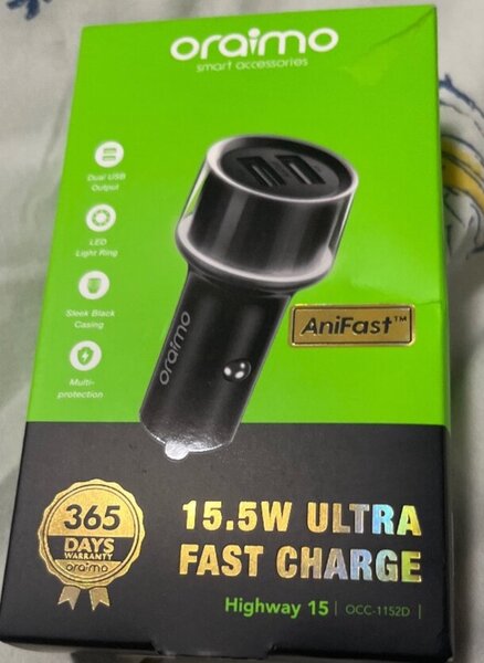 Oraimo Chargeur Voiture 15.5W