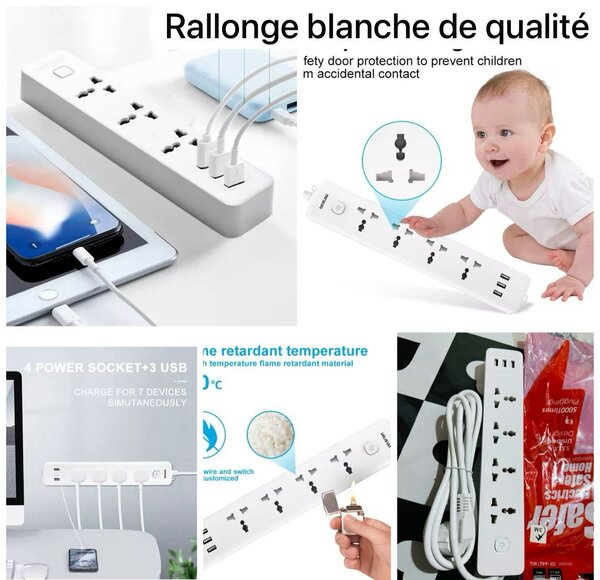 Rallonge électrique 3 USB