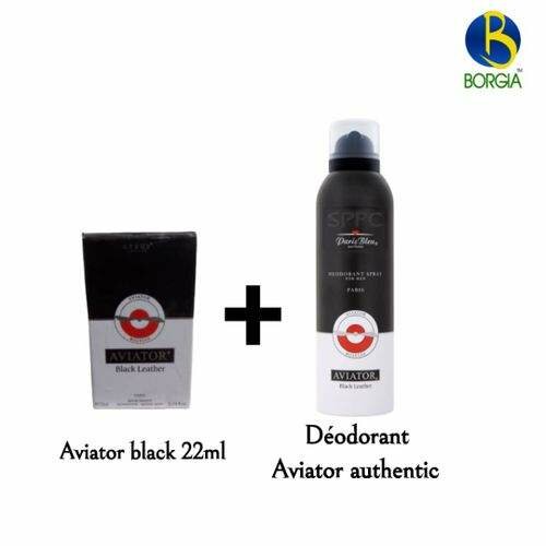 Aviator black leather 22ml+Déo Aviator black leather 200ml