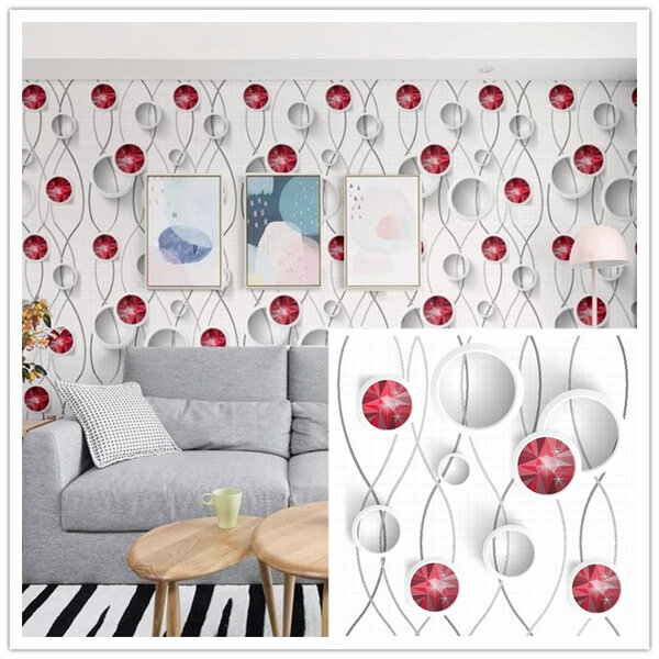 Papier peint moderne 3D géométrique