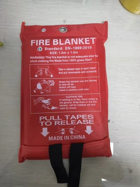 Couverture anti-incendie 1m x 1m