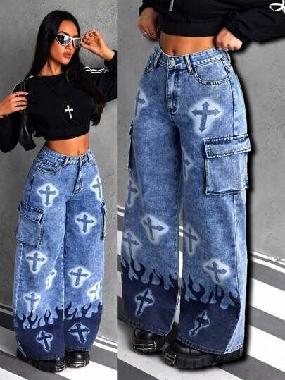 Jean cargo tendance graffiti