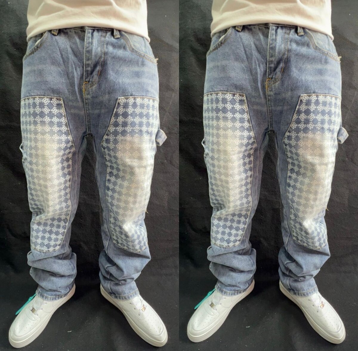 Jean patchwork tendance homme