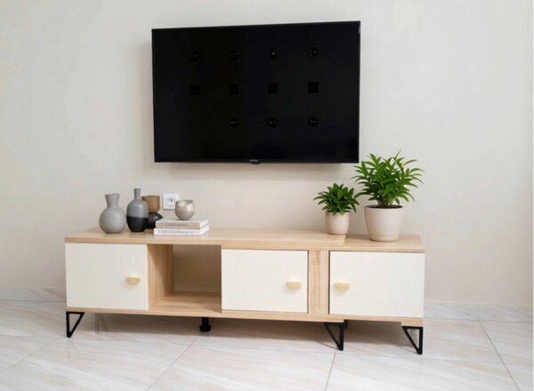 Meuble TV moderne bois clair