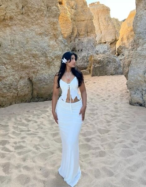 Robe longue de soirée blanche