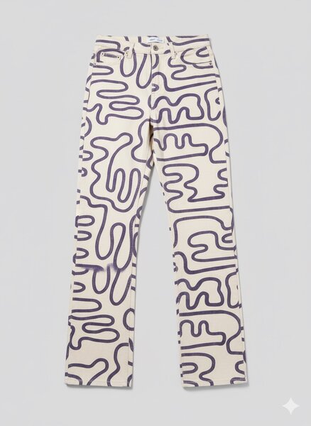 Pantalon imprimé artistique