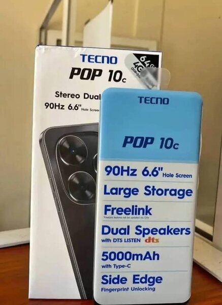 Tecno Pop 10C Smartphone 6.6'' 90Hz