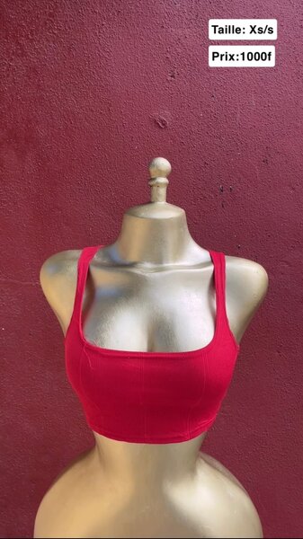 Brassiére rouge XS/S confortable
