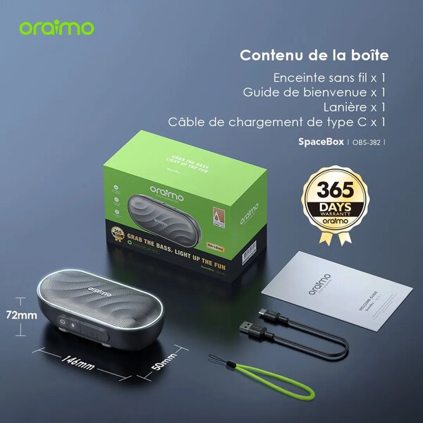 Enceinte Bluetooth Oraimo