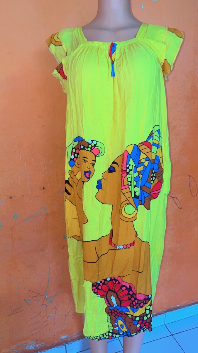 Robe Kaftan Colorée Ethnique