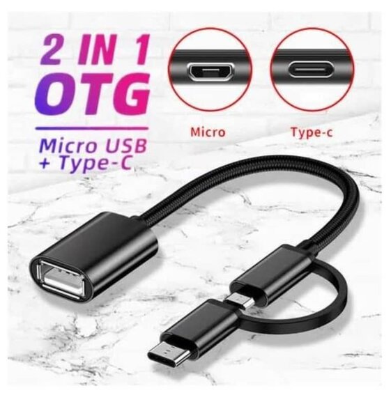 Câble OTG 2 en 1 Micro USB Type-C