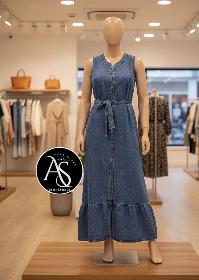 Robe longue en jean élégante